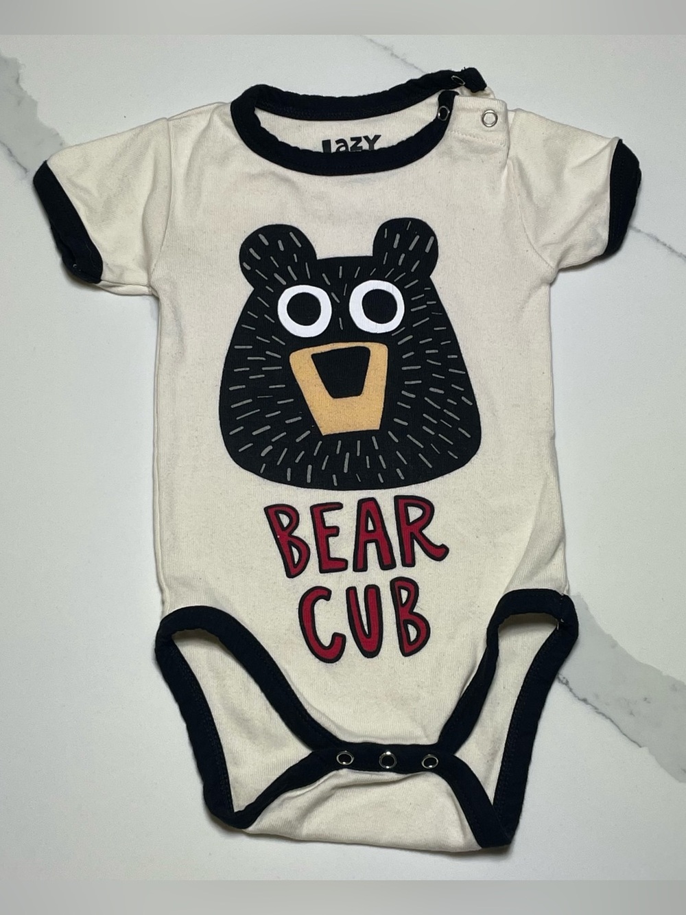 Lazy One Bear Cub Infant Creeper Onesie 12 mo